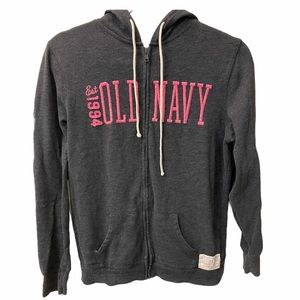 Old navy gray logo jacket hoodie